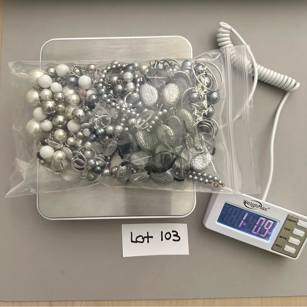 Craft Jewelry Lot 1 lb Beads, Parts, Repurpose, Upcycle, Create for Crafters 103 - Picture 2 of 3